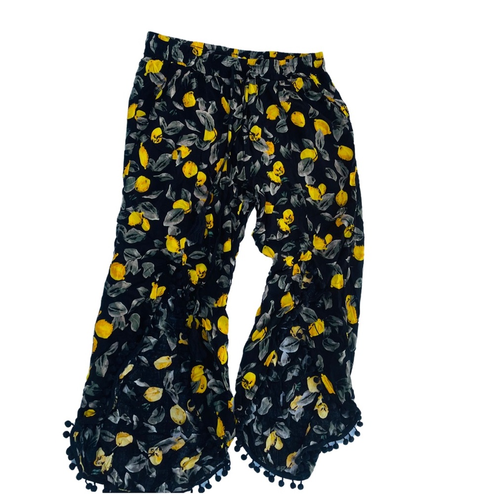 Solitaire Swim Black Lemon Cover Over Pants | SZ M